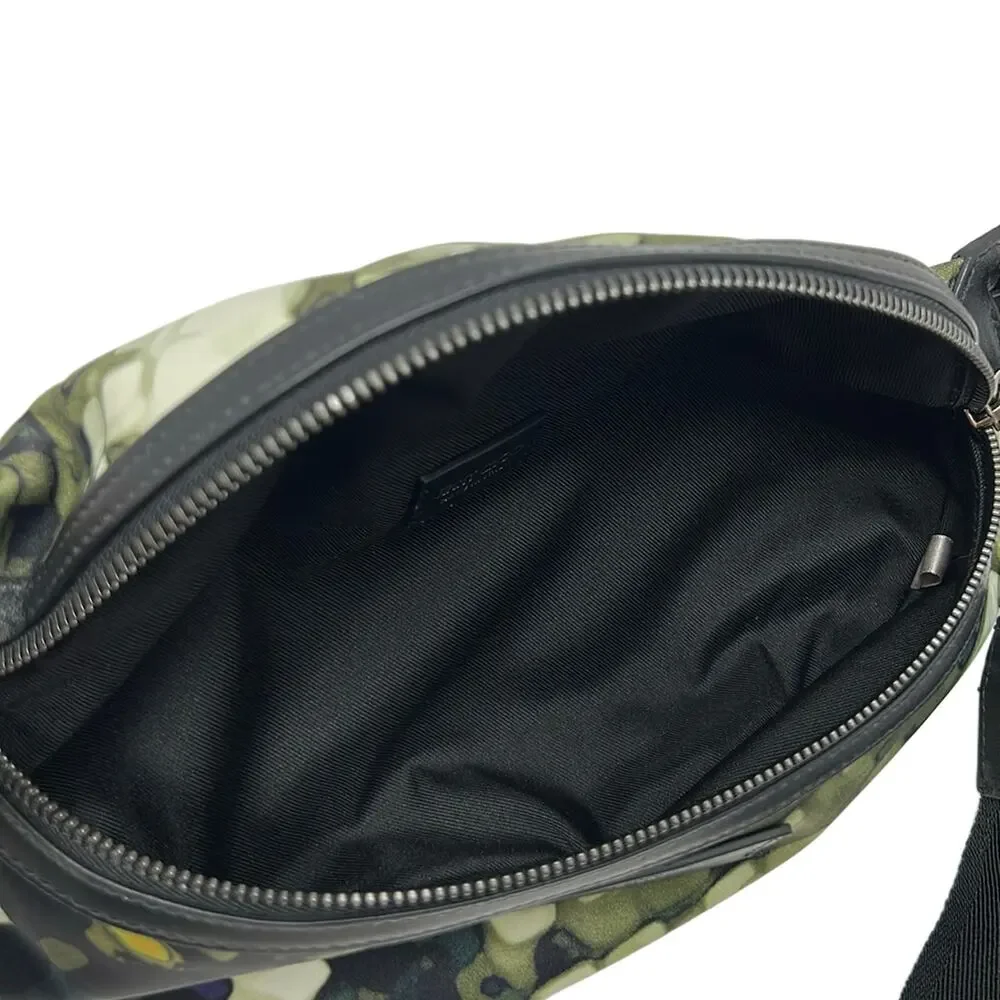 Jimmy Choo York Backpack Black Khaki Multi Nylon Leather